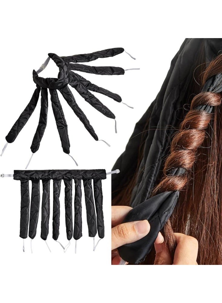 Octopus Heatless Curling Rod Headband - New Curlers Curls Without Heat, Octopus Design Soft No Heat Hair Curlers,  Soft Sleeping Overnight Silk Ribbon Hair Rollers for for Long Medium Hair, Black - Image 3